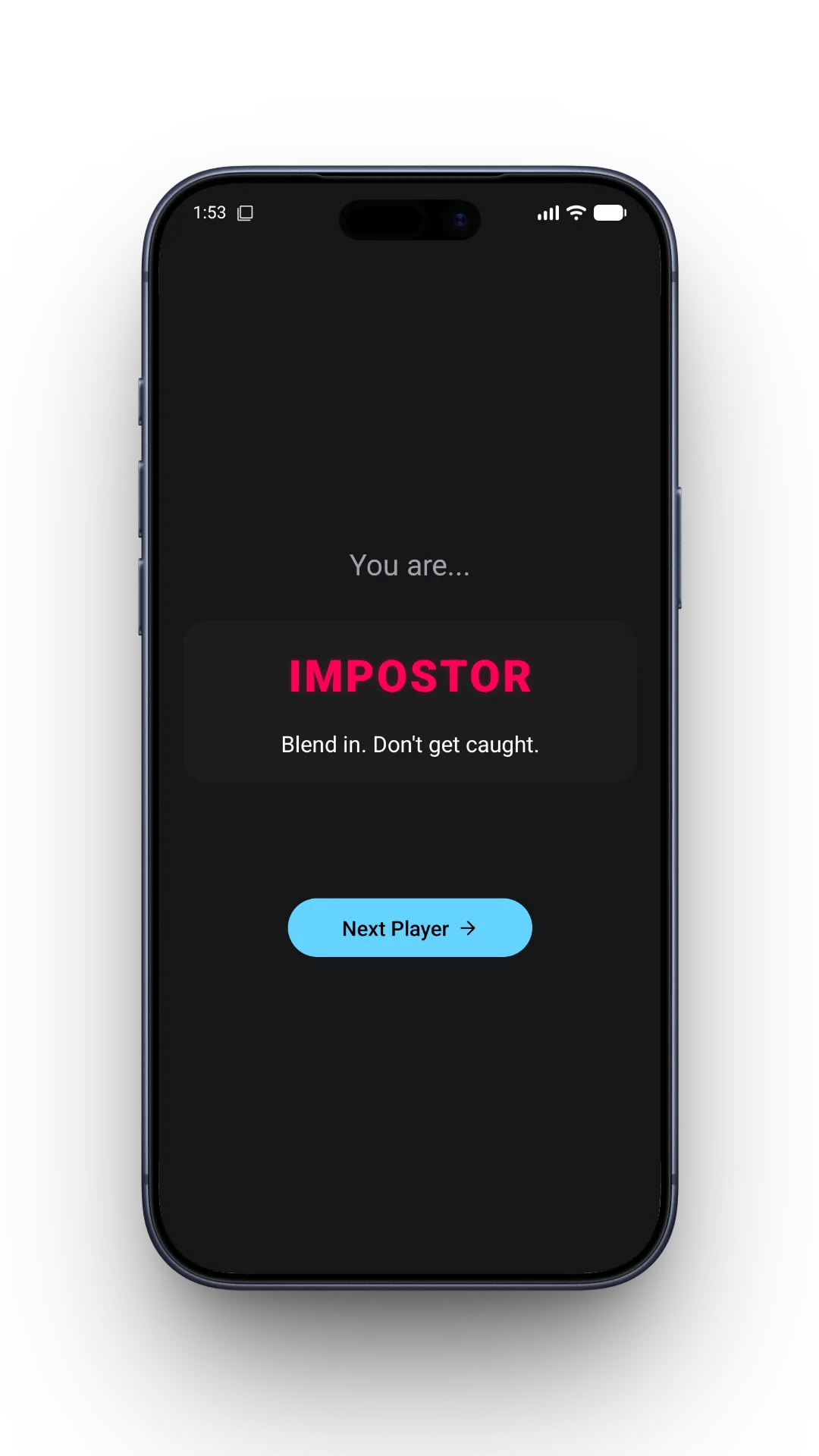 Rol de impostor sin la palabra secreta